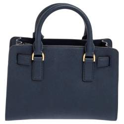 Pre Owned حقيبة يد توتس مايكل مايكل كورس ديلون جلد أزرق صغيرة