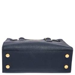 Pre Owned حقيبة يد توتس مايكل مايكل كورس ديلون جلد أزرق صغيرة