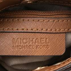 Pre Owned MICHAEL Michael Kors Brown Saffiano Leather Mini Hamilton Crossbody Bag