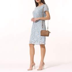 مملوكة مسبقًا حقيبة كروس مايكل كورس ميني سيلما جلد بني 