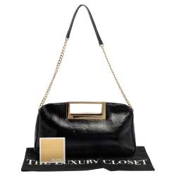 Pre Owned MICHAEL Michael Kors Black Patent Leather Berkley Clutch