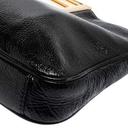Pre Owned MICHAEL Michael Kors Black Patent Leather Berkley Clutch