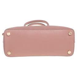 Pre Owned MICHAEL Michael Kors Old Rose Leather Cindy Dome Satchel