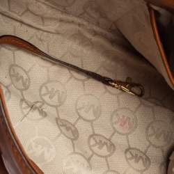 Pre Owned حقيبة يد مايكل مايكل كورس هاميلتون ايست/ ويست جلد بني فاتح