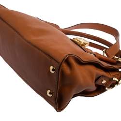 Pre Owned حقيبة يد مايكل مايكل كورس هاميلتون ايست/ ويست جلد بني فاتح