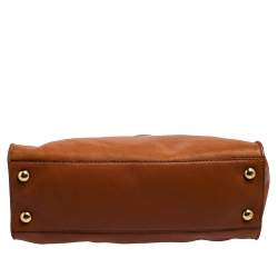 Pre Owned حقيبة يد مايكل مايكل كورس هاميلتون ايست/ ويست جلد بني فاتح