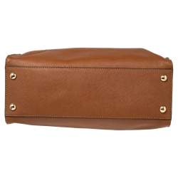 Pre Owned MICHAEL Michael Kors Tan Leather Large Hamilton North South Tote