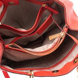 Pre Owned حقيبة يد توتس مايكل مايكل كورس سينثيا جلد أحمر متوسطة