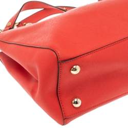 Pre Owned حقيبة يد توتس مايكل مايكل كورس سينثيا جلد أحمر متوسطة