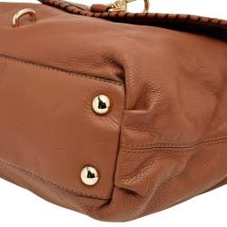 مملوكة مسبقًا حقيبة ساتشل مايكل مايكل كورس جلد محبب بني