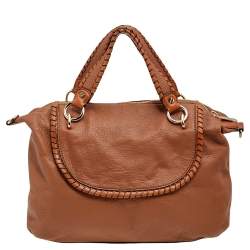 مملوكة مسبقًا حقيبة ساتشل مايكل مايكل كورس جلد محبب بني