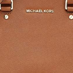 مملوكة مسبقًا MICHAEL Michael Kors Brown Leather Large Selma Satchel