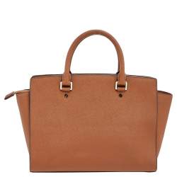 مملوكة مسبقًا MICHAEL Michael Kors Brown Leather Large Selma Satchel