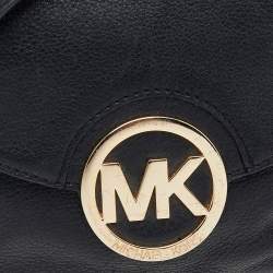 Pre Owned حقيبة كروس مايكل مايكل كورس فولتون جلد أسود