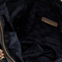 Pre Owned حقيبة يد مايكل مايكل كورس جت ست سحاب علوي جلد بيج/ أسود