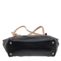 Pre Owned حقيبة يد مايكل مايكل كورس جت ست سحاب علوي جلد بيج/ أسود