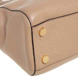 Pre Owned MICHAEL Michael Kors Beige Leather Astrid Satchel