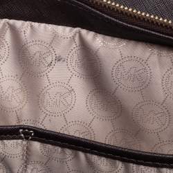 Pre Owned MICHAEL Michael Kors Dark Brown Saffiano Leather Large Selma Tote