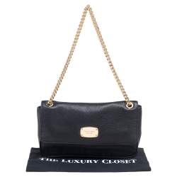 Pre Owned MICHAEL Michael Kors Black Leather Jet Set Chain Shoulder Bag