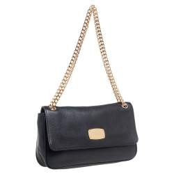 Pre Owned MICHAEL Michael Kors Black Leather Jet Set Chain Shoulder Bag