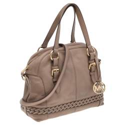 Pre Owned MICHAEL Michael Kors Brown Leather Gladstone Satchel