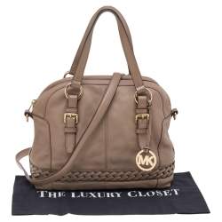 Pre Owned MICHAEL Michael Kors Brown Leather Gladstone Satchel