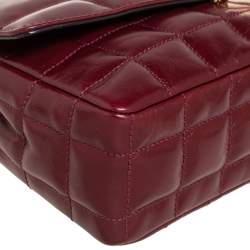 Pre Owned MICHAEL Michael Kors Quilted Burgundy Leather Soho Shoulder Bag