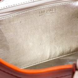 Pre Owned MICHAEL Michael Kors Orange Leather Large Jet Set Tote