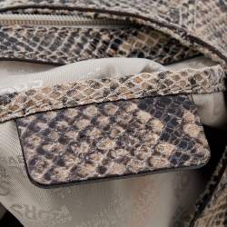 MICHAEL Michael Kors Brown Python Embossed Leather Hobo
