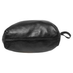 Pre Owned MICHAEL Michael Kors Black Soft Leather Jet Set Chain Hobo