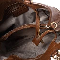 Pre Owned MICHAEL Michael Kors Brown Soft Leather Anabelle Mid Zip Tote