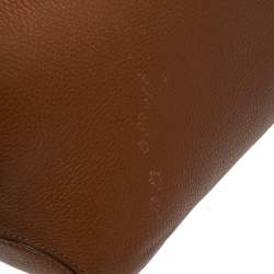 Pre Owned MICHAEL Michael Kors Brown Soft Leather Anabelle Mid Zip Tote