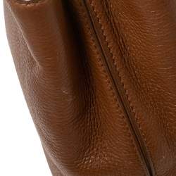 Pre Owned MICHAEL Michael Kors Brown Soft Leather Anabelle Mid Zip Tote