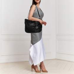 Pre Owned MICHAEL Michael Kors Black Soft Leather Hobo