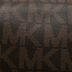 Pre Owned MICHAEL Michael Kors Brown Signature Coated Canvas Shoulder Bag