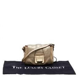 Pre Owned حقيبة كروس مايكل مايكل كروس بريدغيت جلد ذهبي 