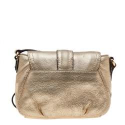 Pre Owned حقيبة كروس مايكل مايكل كروس بريدغيت جلد ذهبي 