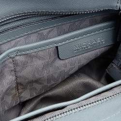 Pre Owned MICHAEL Michael Kors Light Grey Saffiano Leather Medium Bridgette Tote