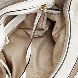 Pre Owned MICHAEL Michael Kors White Leather Jet Set Chain Shoulder Bag