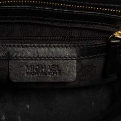 Pre Owned MICHAEL Michael Kors White/Black Leather Small Selma Shoulder Bag