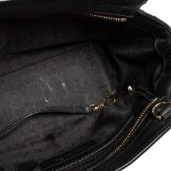 Pre Owned MICHAEL Michael Kors White/Black Leather Small Selma Shoulder Bag