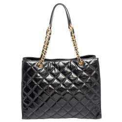 Pre Owned حقيبة يد مايكل مايكل كورس سوزانا جلد أسود