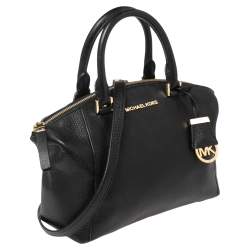 Pre Owned MICHAEL Michael Kors Black Leather Riley Satchel