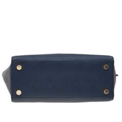 Pre Owned MICHAEL Michael Kors Blue Leather Large Selma Tote
