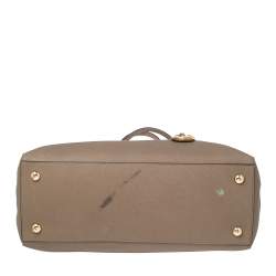 مملوكة مسبقًا MICHAEL Michael Kors Dark Beige Saffiano Leather Jet Set Travel Tote