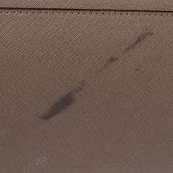 مملوكة مسبقًا MICHAEL Michael Kors Dark Beige Saffiano Leather Jet Set Travel Tote