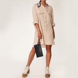 Pre Owned MICHAEL Michael Kors Black Leather Jet Set Wristlet Pochette