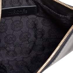 Pre Owned MICHAEL Michael Kors Black Leather Jet Set Wristlet Pochette