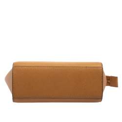 Pre Owned MICHAEL Michael Kors Tan Saffiano Leather Medium Selma Crossbody Bag