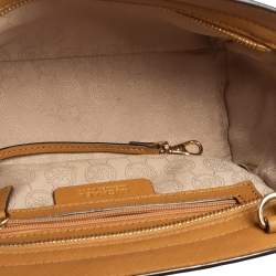 Pre Owned MICHAEL Michael Kors Tan Saffiano Leather Medium Selma Crossbody Bag
